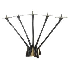 Brass Candleholder by Klaus Ullrich for Faber & Schumacher, 1950s 2