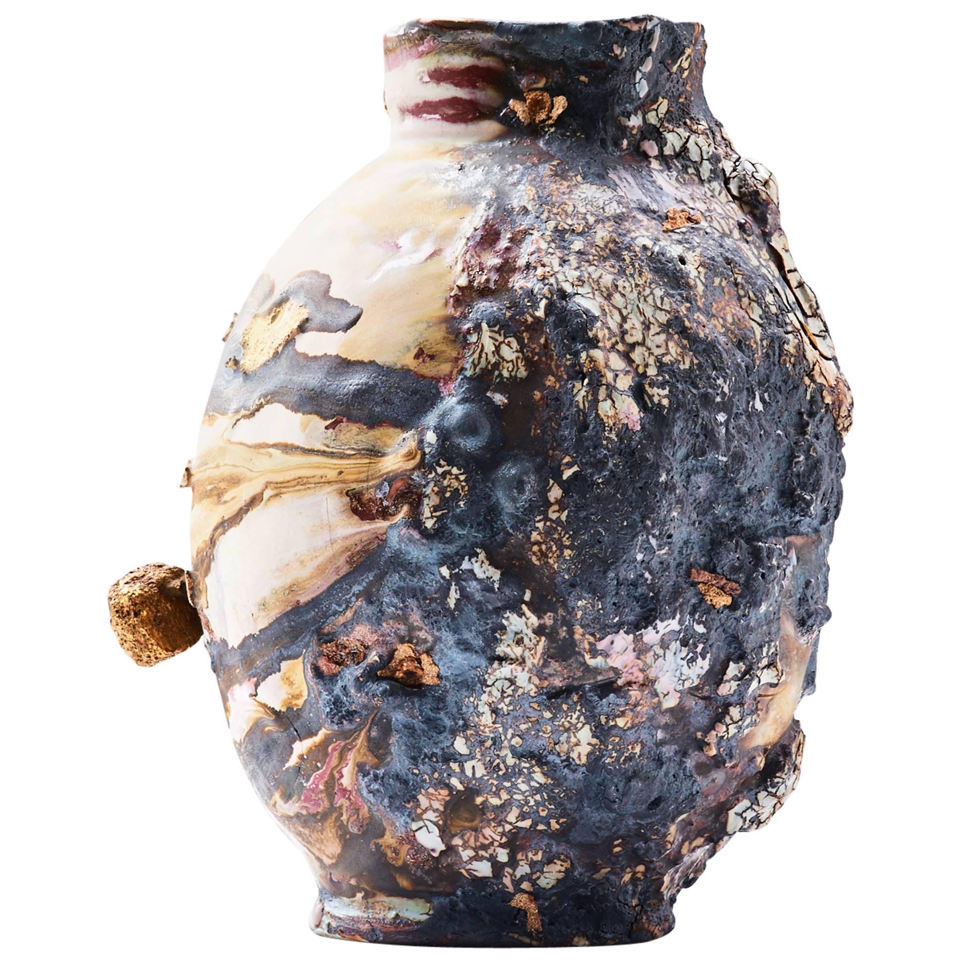 "Pressure Ridge, " Porcelain Vase by Gareth Mason For Sale