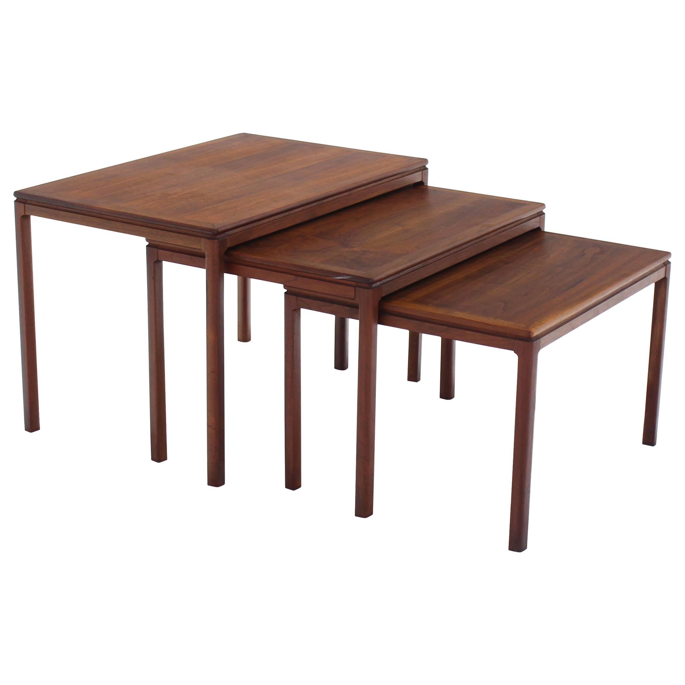 Set of Three Teak Nesting Tables by Dux For Sale