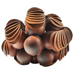 "Plate Object, " Glazed Stoneware Sculpture by Beate Kuhn