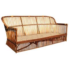 Antique Stick Wicker Sofa