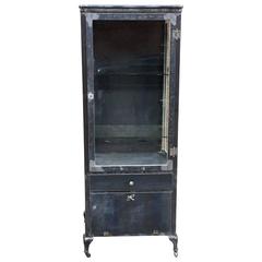 Brushed Steel and Beveled Glass Apothecary Medicine Cabinet