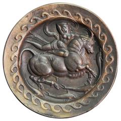 "Europa and the Bull, " Fabulous, Perhaps Unique Art Deco Bronze Dish