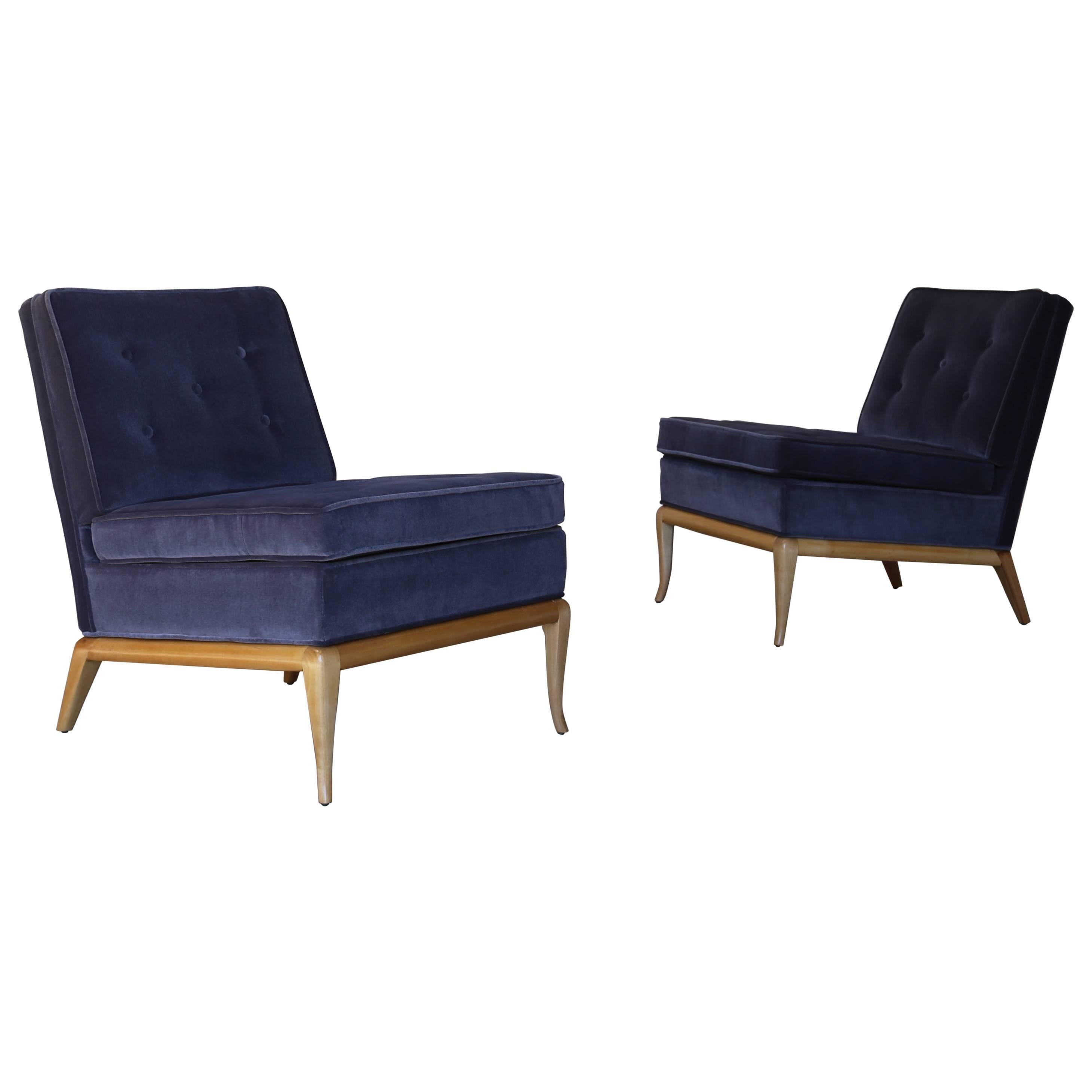 Pair of Slipper Chairs by T.H. Robsjohn Gibbings 