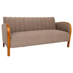 Swedish Art Deco Satin Birch Sofa