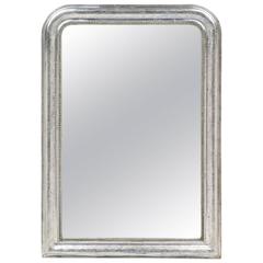 French Louis Philippe Etched Silver Leaf Mirror 3