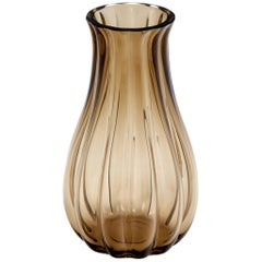 Large Murano Smoked Glass Vase