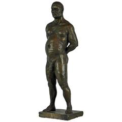 'Standing Male Nude' Bronze Figure by Ramon Lago, Noted Cuban American Sculptor