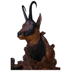 Finely Carved Chamois on Wardrobe, circa 1910