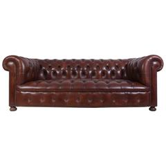 Vintage Leather Chesterfield, circa 1960