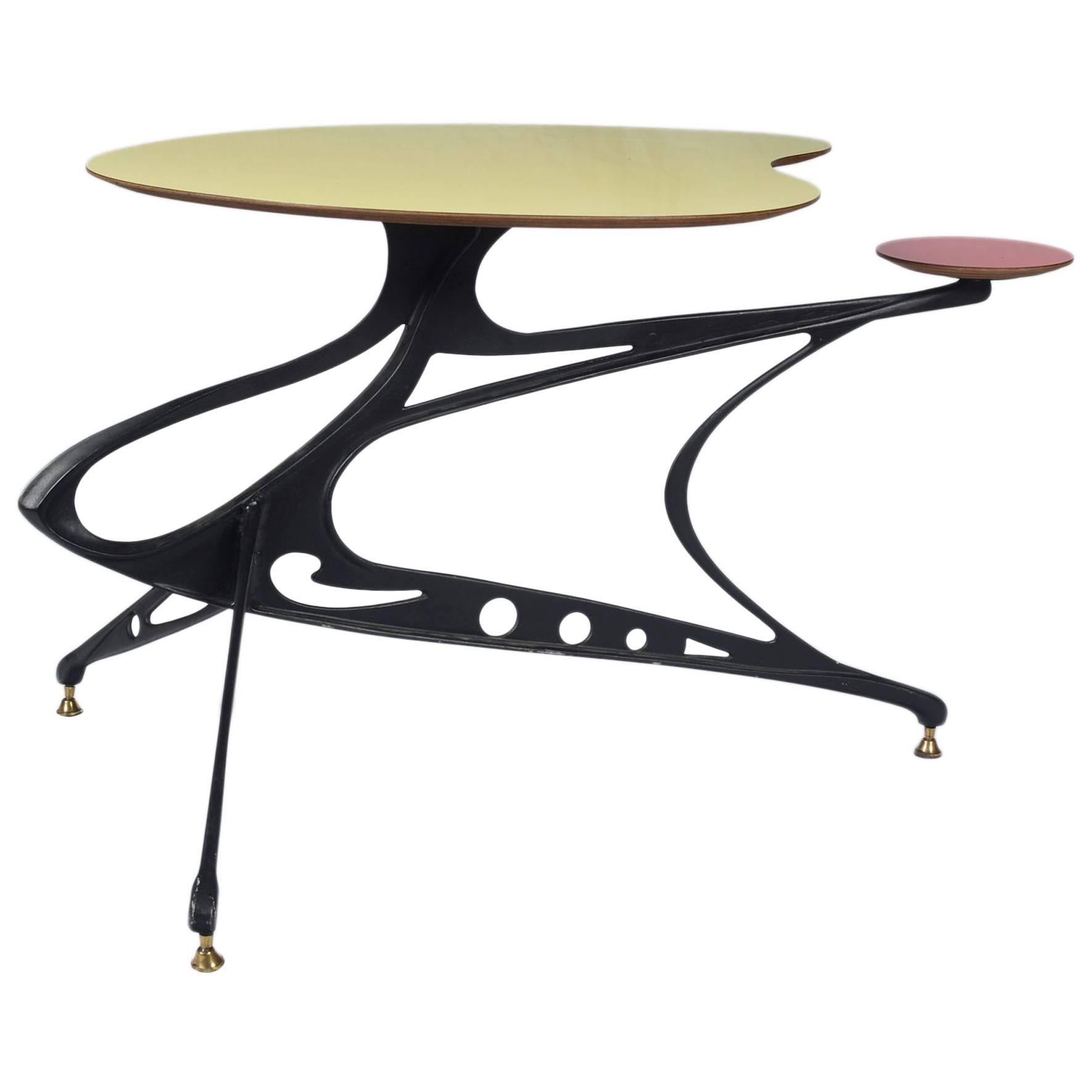 Sculptural 1950s Italian Low Table For Sale