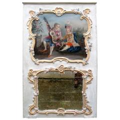 18th Century French, Provence Trumeau Mirror