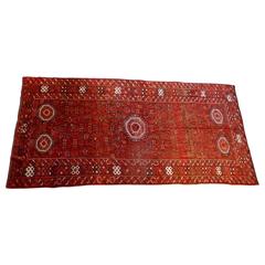 Large Antique Tribal Beshir Rug from Central Asia 8
