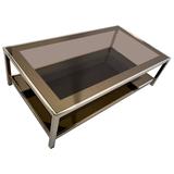 Mid-Century Modern 23-Karat Gold-Plated Two-Tier Coffee Table