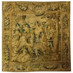 Huge Vlamish Tapestry of King Solomon Meeting the Queen of Sheba