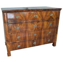 19th Century Bookmatched Biedermeier Commode