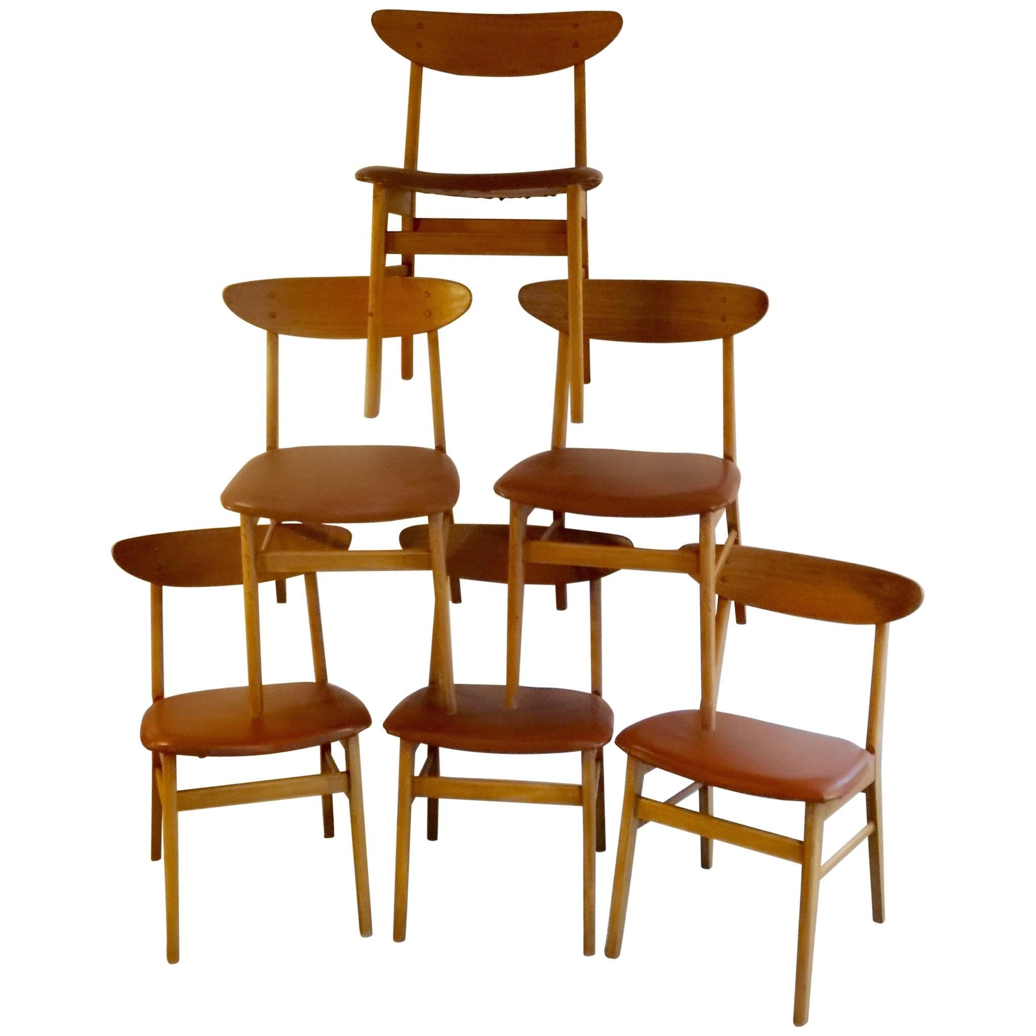 Six Dining Chairs Farstrup, Model 210 For Sale