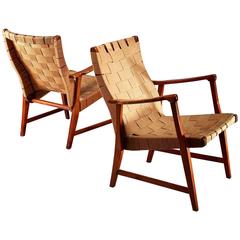 Elias Svedberg Pair of Chairs for Nordiska Kompaniet, Sweden, 1940s 8