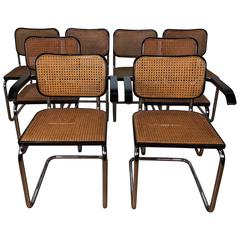 Set of Eight Marcel Breuer Cesca Chairs