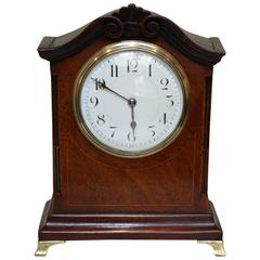 Edwardian Mahogany Timepiece Mantel Clock