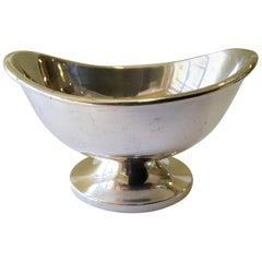 Mexican Sterling Silver Bowl in a Navette Form by Peggy Page