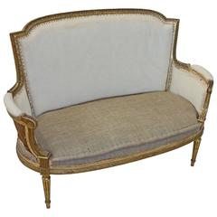 Petite French Bergère Settee