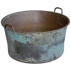 Antique Verdigris Copper Pot