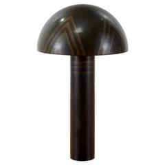 Rare Stenciled Bronze Mushroom Lamp by Karl Springer