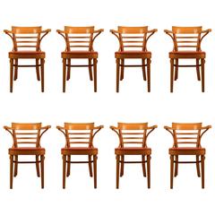 Set of Eight Matching Dining Chairs Made in Yugoslavia Attributed to Thonet 4