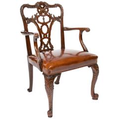 Extremely Well Carved 19th Century Desk Chair