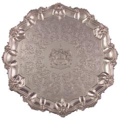Scottish Victorian Sterling Silver Salver