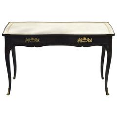 Louis XV Style Desk in Black Lacquer