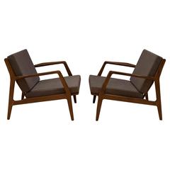 Pair of Vintage Ib Kofod Larsen Lounge Chairs