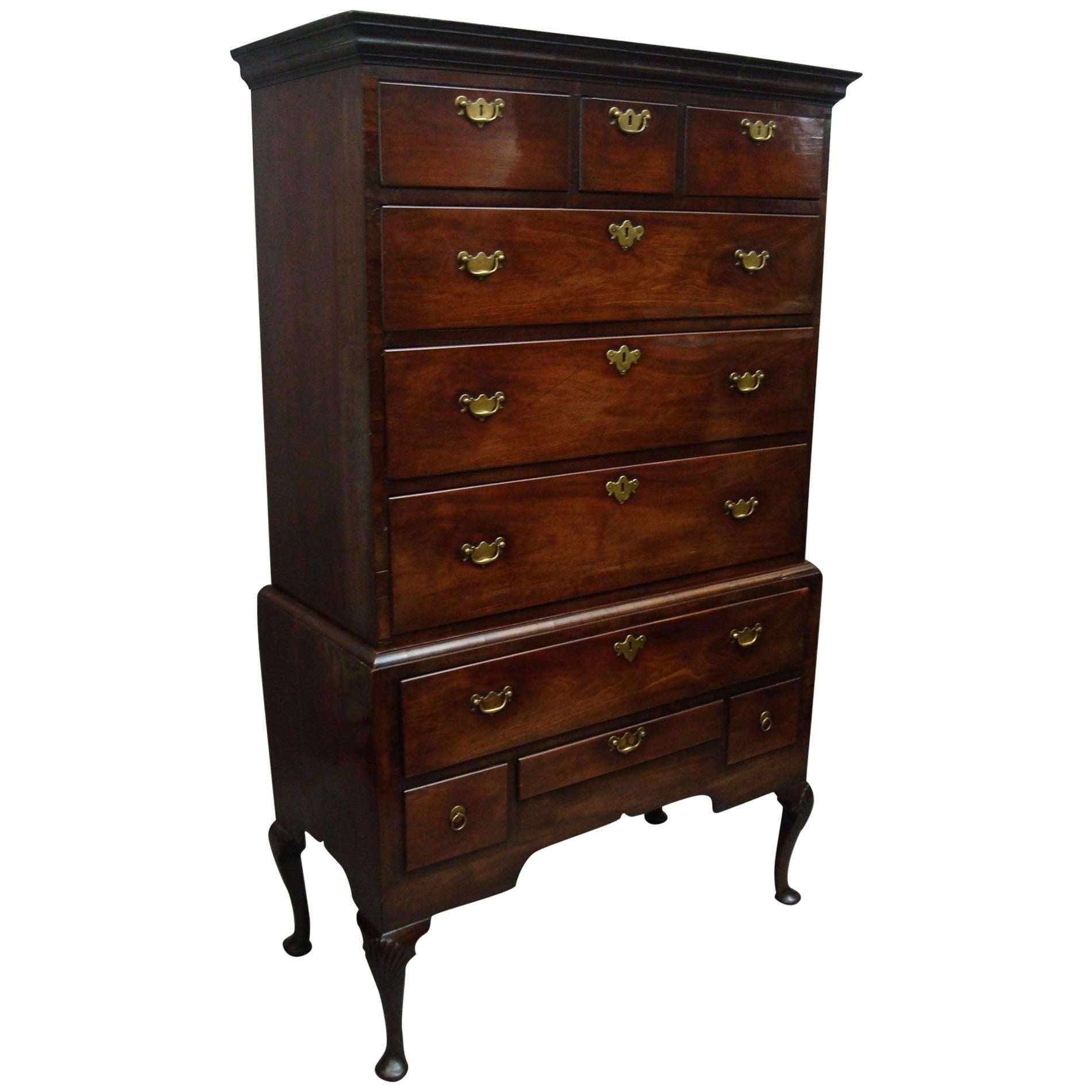 George II Irish Mahogany Chest on Stand