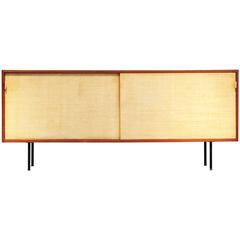 Florence Knoll Seegras Kredenz Anrichte Schrank Knoll International Teak Selten