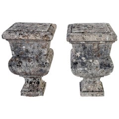 Pair of Lime Stone Finials
