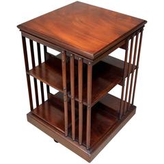 Edwardian Mahogany Revolving Bookcase