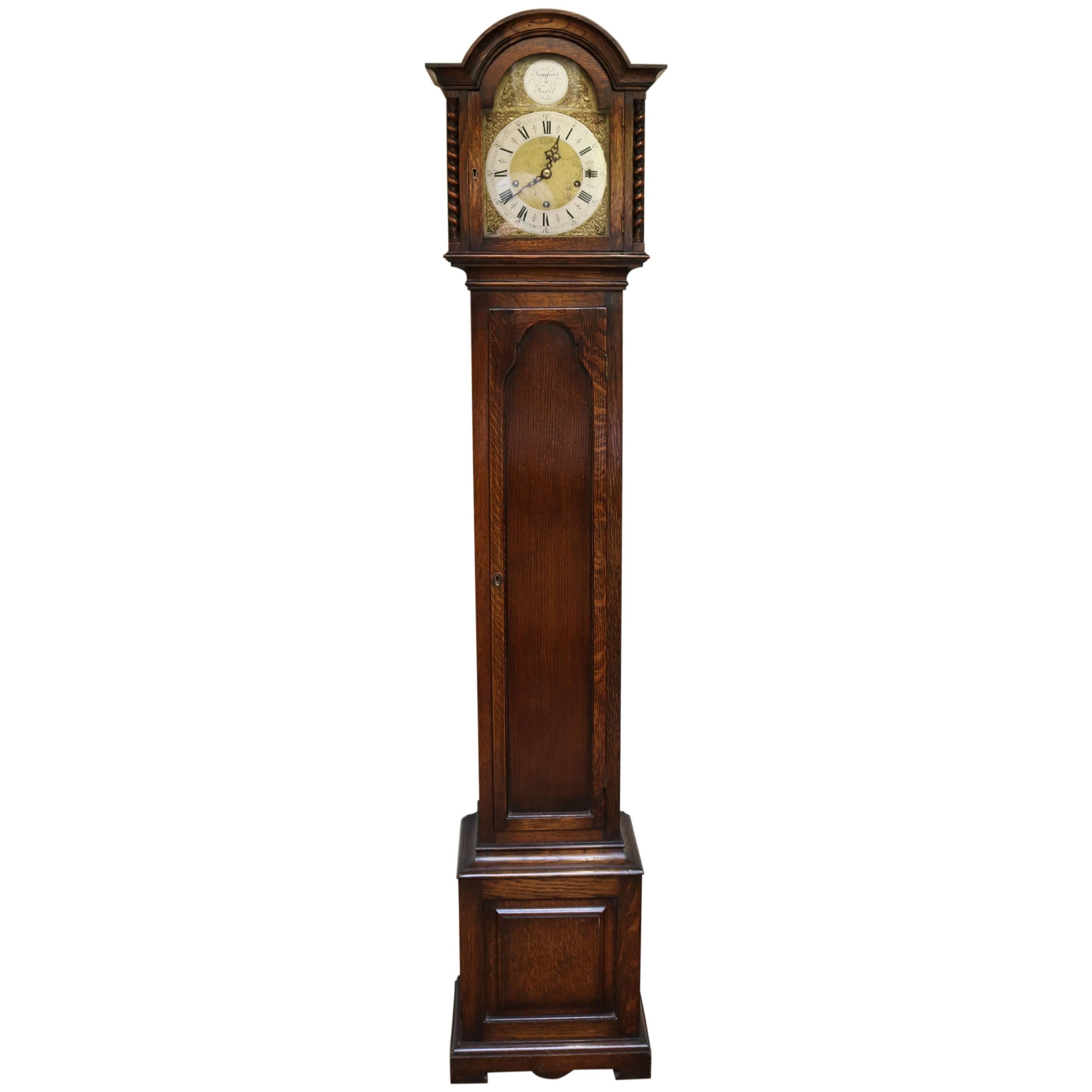 Solid Oak English Grandmother Clock