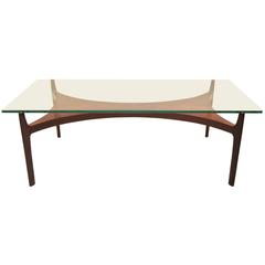 Rare Rosewood and Glass Coffee Table by Sven Ellekaer for Christian Linneberg 5