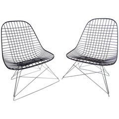 Seltenes Paar früher Charles- und Ray Eames-Loungesessel LKR-2 von Herman Miller