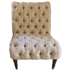 Luxurious Tufted Slipper Chair