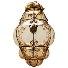 Seguso Murano Caged Glass Pendant Light 7