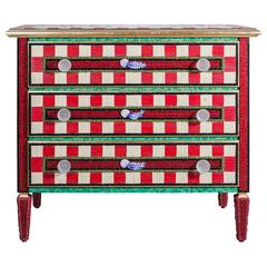 Mosaic and Murano Glass Commode with jellyfish 3