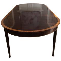 Retro Elegant Stickley Oval Dining Table with two Leaves