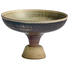 Farsta "Terra Spirea" Bowl with Carved Pattern by Wilhelm Kage for Gustavsberg