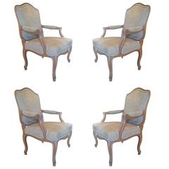 Set of Four Beechwood Louis XV Fauteuils 4