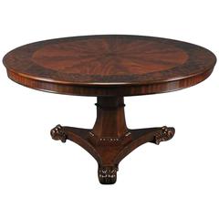 Regency Style Honduran Mahogany Center Table