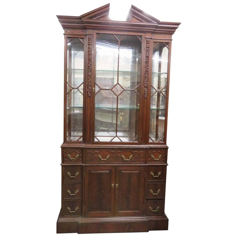 Georgian Style Carved China Cabinet For Sale At 1stdibs