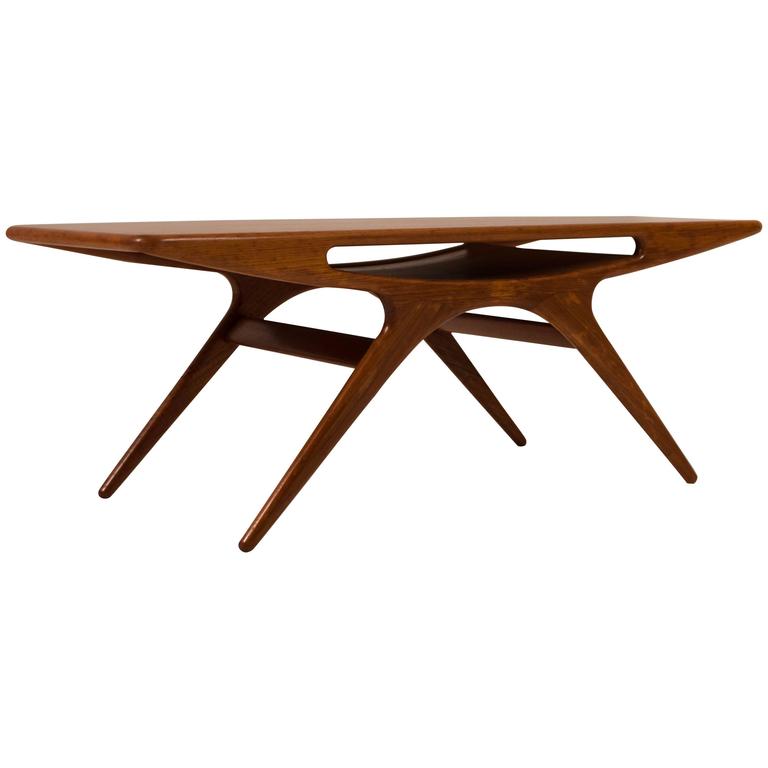 Iconic Smile Coffee Table by Johannes Andersen for CFC 1957 For Sale at 1stdibs