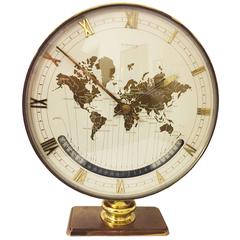 Big Kienzle Weltzeituhr Modernist Table World Timer Zone Clock, 1960s